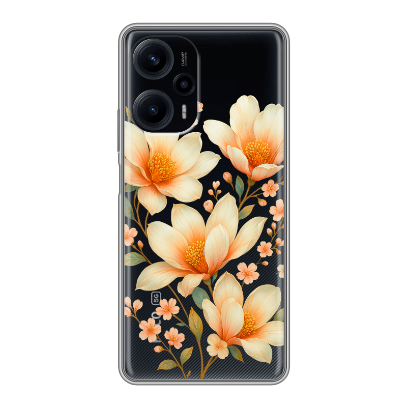 Силиконовый чехол на XIaomi Poco F5 с принтом Цветы Силиконовый чехол на XIaomi Poco F5 с принтом Цветы