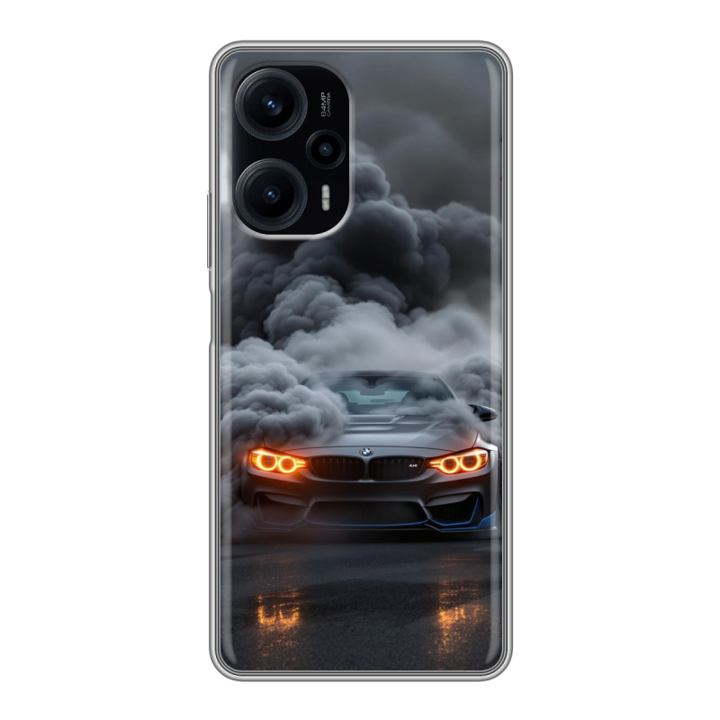 Силиконовый чехол на XIaomi Poco F5 с принтом BMW БМВ Силиконовый чехол на XIaomi Poco F5 с принтом BMW БМВ