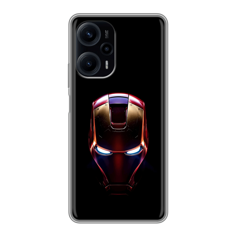 Силиконовый чехол на XIaomi Poco F5 с принтом IronMan Железный человек Силиконовый чехол на XIaomi Poco F5 с принтом IronMan Железный человек