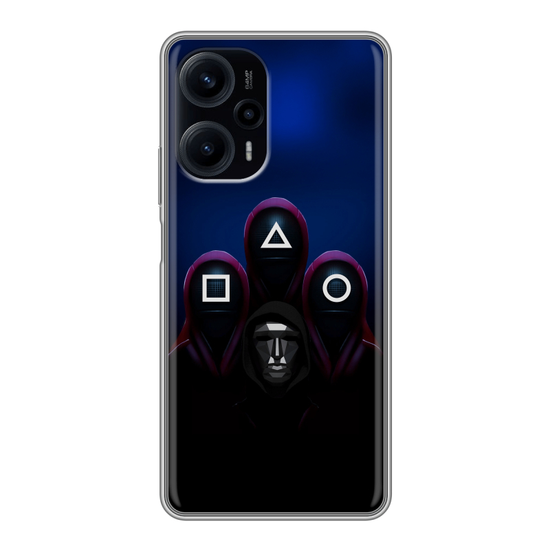Силиконовый противоударный чехол на XIaomi Poco F5 с принтом Игра Кальмара Силиконовый противоударный чехол на XIaomi Poco F5 с принтом Игра Кальмара