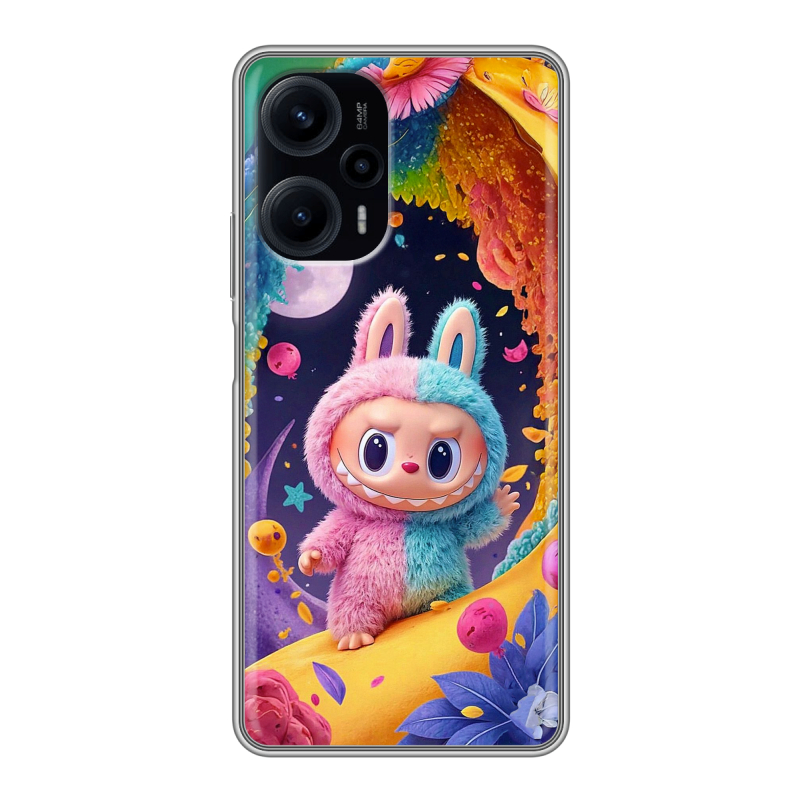 Силиконовый чехол на XIaomi Poco F5 с принтом Labubu Лабубу Силиконовый чехол на XIaomi Poco F5 с принтом Labubu Лабубу