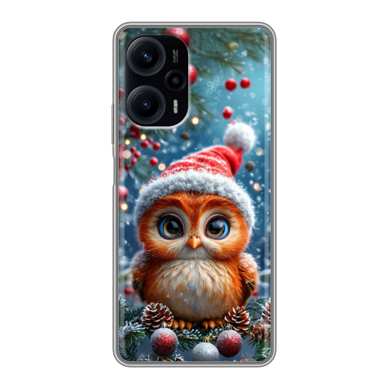 Силиконовый чехол на XIaomi Poco F5 с принтом Новый год Силиконовый чехол на XIaomi Poco F5 с принтом Новый год