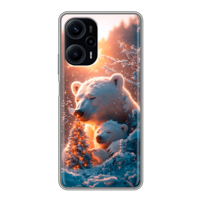 Силиконовый чехол на XIaomi Poco F5 с принтом Новый год Силиконовый чехол на XIaomi Poco F5 с принтом Новый год