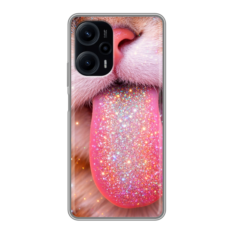 Силиконовый противоударный чехол на XIaomi Poco F5 с принтом для девочек Силиконовый противоударный чехол на XIaomi Poco F5 с принтом для девочек