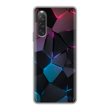 Силиконовый чехол на Sony Xperia 10 V с принтом Геометрия неона Силиконовый чехол на Sony Xperia 10 V с принтом Геометрия неона
