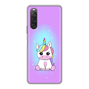 Силиконовый чехол на Sony Xperia 10 V с принтом Единорог Силиконовый чехол на Sony Xperia 10 V с принтом Единорог