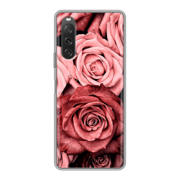Силиконовый чехол на Sony Xperia 10 V с принтом Цветы розы Силиконовый чехол на Sony Xperia 10 V с принтом Цветы розы
