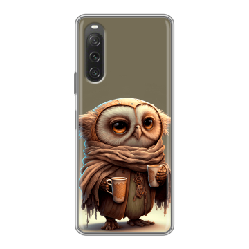 Силиконовый чехол на Sony Xperia 10 V с принтом Сова Силиконовый чехол на Sony Xperia 10 V с принтом Сова
