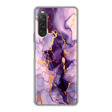 Силиконовый чехол на Sony Xperia 10 V с принтом Мрамор