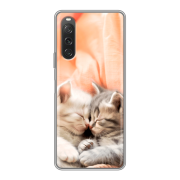 Силиконовый чехол на Sony Xperia 10 V с принтом Котята