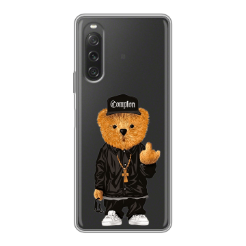Силиконовый чехол на Sony Xperia 10 V с принтом Мишка