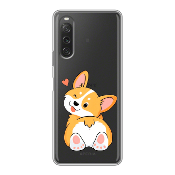 Силиконовый чехол на Sony Xperia 10 V с принтом Корги