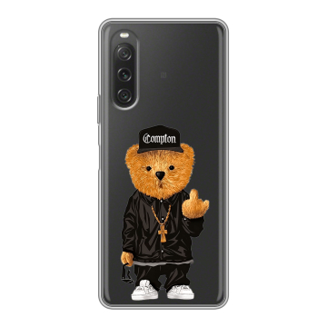 Силиконовый чехол на Sony Xperia 10 V с принтом Плюшевый медведь