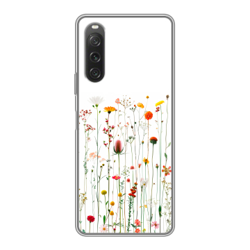 Силиконовый чехол на Sony Xperia 10 V с принтом цветы