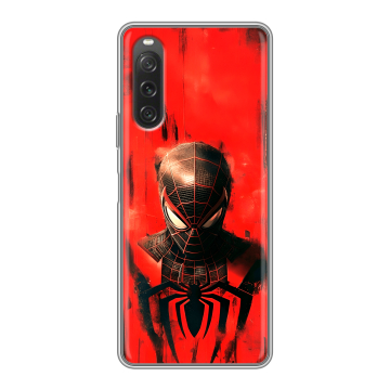 Силиконовый чехол на Sony Xperia 10 V с принтом человек паук spiderman