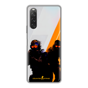 Силиконовый чехол на Sony Xperia 10 V с принтом Контер страйк Counter strike