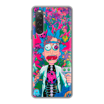 Силиконовый чехол на Sony Xperia 10 V с принтом Рик и Морти Rick Morty