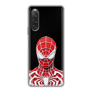 Силиконовый чехол на Sony Xperia 10 V с принтом человек паук spiderman