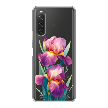Силиконовый чехол на Sony Xperia 10 V с принтом Цветы орхидеи Силиконовый чехол на Sony Xperia 10 V с принтом Цветы орхидеи