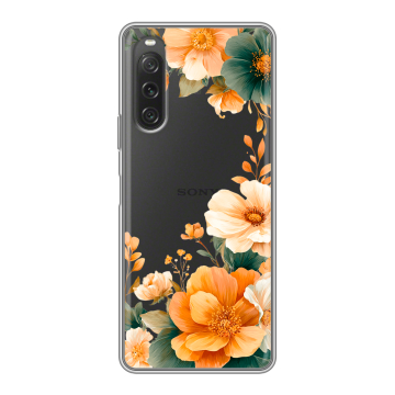 Силиконовый чехол на Sony Xperia 10 V с принтом Цветы принт Силиконовый чехол на Sony Xperia 10 V с принтом Цветы принт