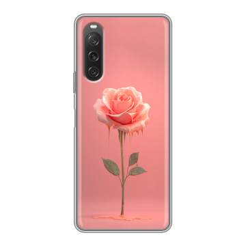 Силиконовый чехол на Sony Xperia 10 V с принтом Розовая роза Силиконовый чехол на Sony Xperia 10 V с принтом Розовая роза