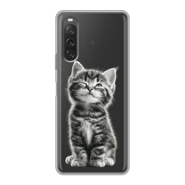Силиконовый чехол на Sony Xperia 10 V с принтом Котенок
