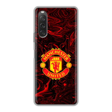 Силиконовый чехол на Sony Xperia 10 V с принтом Manchester United Силиконовый чехол на Sony Xperia 10 V с принтом Manchester United
