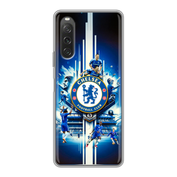 Силиконовый чехол на Sony Xperia 10 V с принтом Chelsea Челси Силиконовый чехол на Sony Xperia 10 V с принтом Chelsea Челси