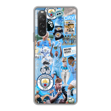 Силиконовый чехол на Sony Xperia 10 V с принтом Man City Манчестер Сити Силиконовый чехол на Sony Xperia 10 V с принтом Man City Манчестер Сити