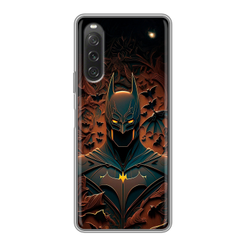 Силиконовый чехол на Sony Xperia 10 V с принтом Batman Бэтмен Силиконовый чехол на Sony Xperia 10 V с принтом Batman Бэтмен