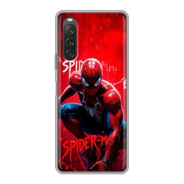 Силиконовый чехол на Sony Xperia 10 V с принтом Spiderman Человек паук