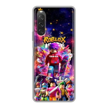 Силиконовый чехол на Sony Xperia 10 V с принтом Roblox Роблокс