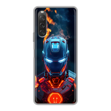 Силиконовый чехол на Sony Xperia 10 V с принтом IronMan Железный человек