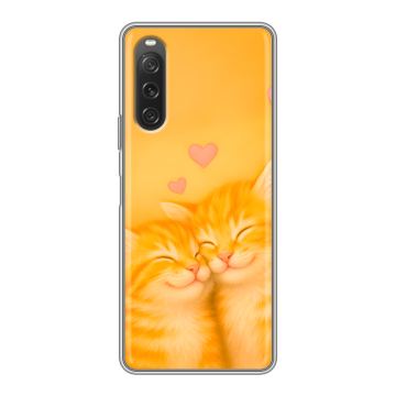 Силиконовый чехол на Sony Xperia 10 V с принтом Милые котята