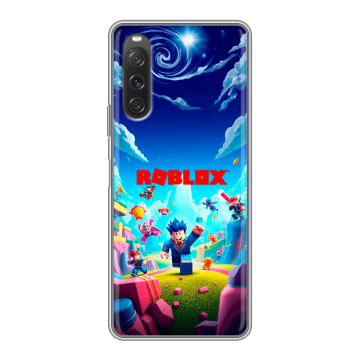 Силиконовый чехол на Sony Xperia 10 V с принтом Roblox Роблокс