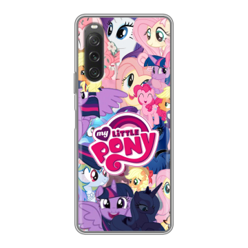 Силиконовый чехол на Sony Xperia 10 V с принтом My little pony Дружба чудо Силиконовый чехол на Sony Xperia 10 V с принтом My little pony Дружба чудо