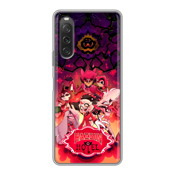 Силиконовый чехол на Sony Xperia 10 V с принтом Hazbin Hotel Отель Хазбин