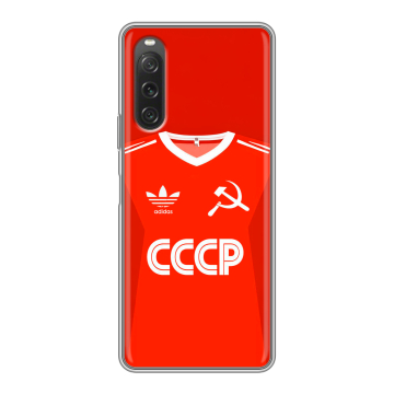 Силиконовый чехол на Sony Xperia 10 V с принтом Флаг Герб СССР Силиконовый чехол на Sony Xperia 10 V с принтом Флаг Герб СССР