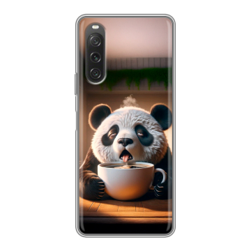 Силиконовый чехол на Sony Xperia 10 V с принтом смешная панда