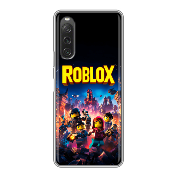 Силиконовый чехол на Sony Xperia 10 V с принтом Roblox Роблокс