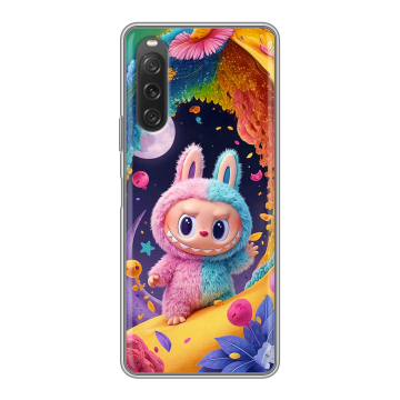 Силиконовый чехол на Sony Xperia 10 V с принтом Labubu Лабубу
