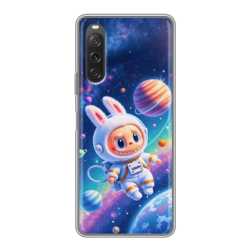 Силиконовый чехол на Sony Xperia 10 V с принтом Labubu Лабубу