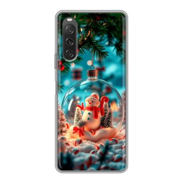 Силиконовый чехол на Sony Xperia 10 V с принтом Новый год Силиконовый чехол на Sony Xperia 10 V с принтом Новый год