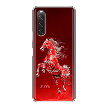 Силиконовый чехол на Sony Xperia 10 V с принтом Новый год Силиконовый чехол на Sony Xperia 10 V с принтом Новый год