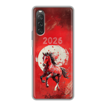 Силиконовый чехол на Sony Xperia 10 V с принтом Новый год Силиконовый чехол на Sony Xperia 10 V с принтом Новый год