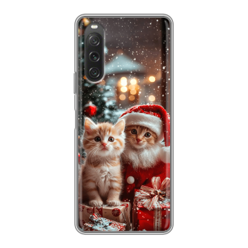 Силиконовый чехол на Sony Xperia 10 V с принтом Новый год Силиконовый чехол на Sony Xperia 10 V с принтом Новый год