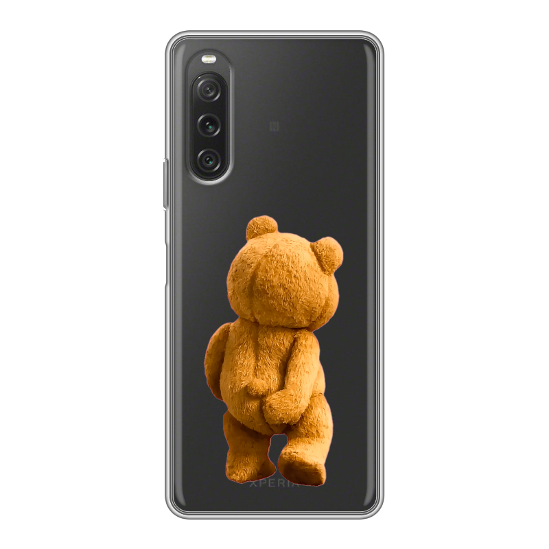 Силиконовый чехол на Sony Xperia 10 V с принтом Медведь Силиконовый чехол на Sony Xperia 10 V с принтом Медведь