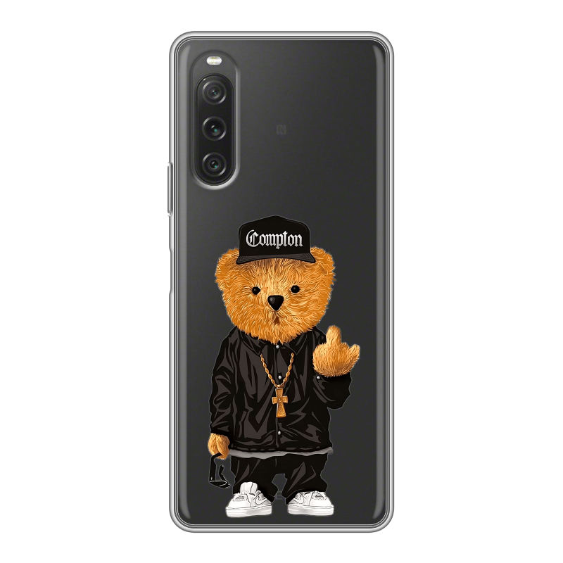 Силиконовый чехол на Sony Xperia 10 V с принтом Плюшевый медведь Силиконовый чехол на Sony Xperia 10 V с принтом Плюшевый медведь