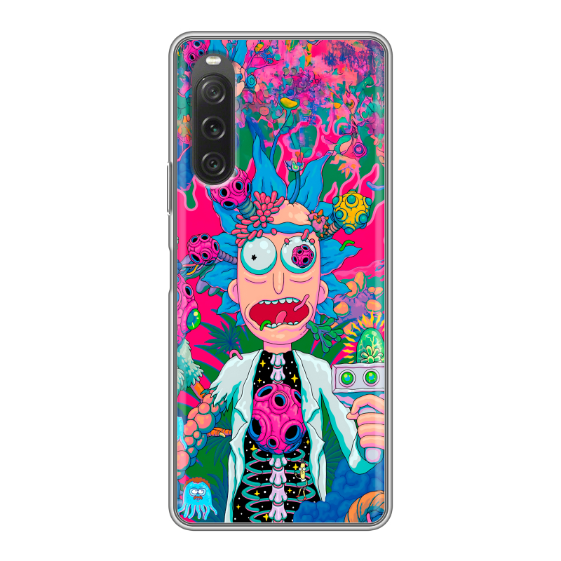 Силиконовый чехол на Sony Xperia 10 V с принтом Рик и Морти Rick Morty Силиконовый чехол на Sony Xperia 10 V с принтом Рик и Морти Rick Morty