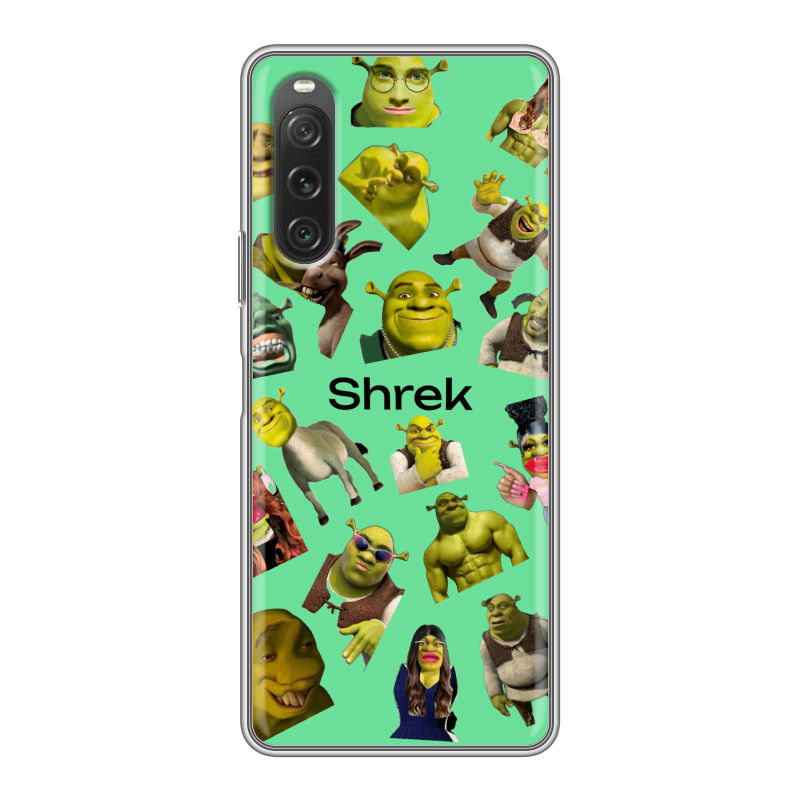 Силиконовый чехол на Sony Xperia 10 V с принтом Шрек Shrek Силиконовый чехол на Sony Xperia 10 V с принтом Шрек Shrek